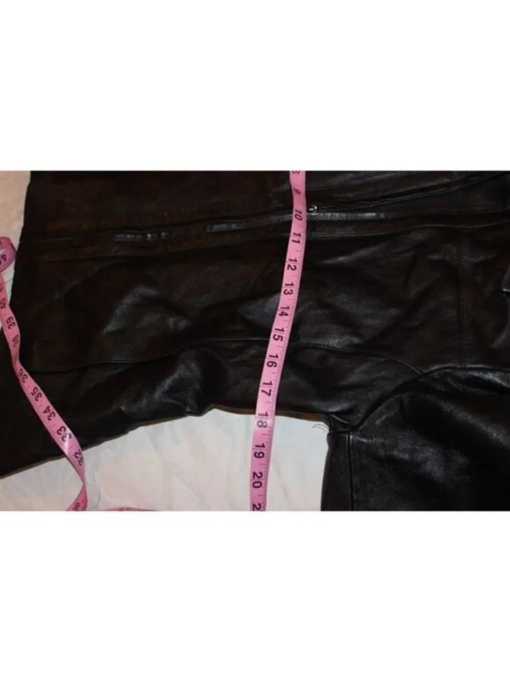 Joseph Ribkoff Black  Leather Minimalist Jacket Women size 10 Old Money